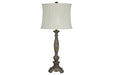 Alinae Antique Gray Table Lamp - Lara Furniture