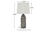 Mahima Black/White Table Lamp (Set of 2) - Lara FurnitureTable Lamp Pair