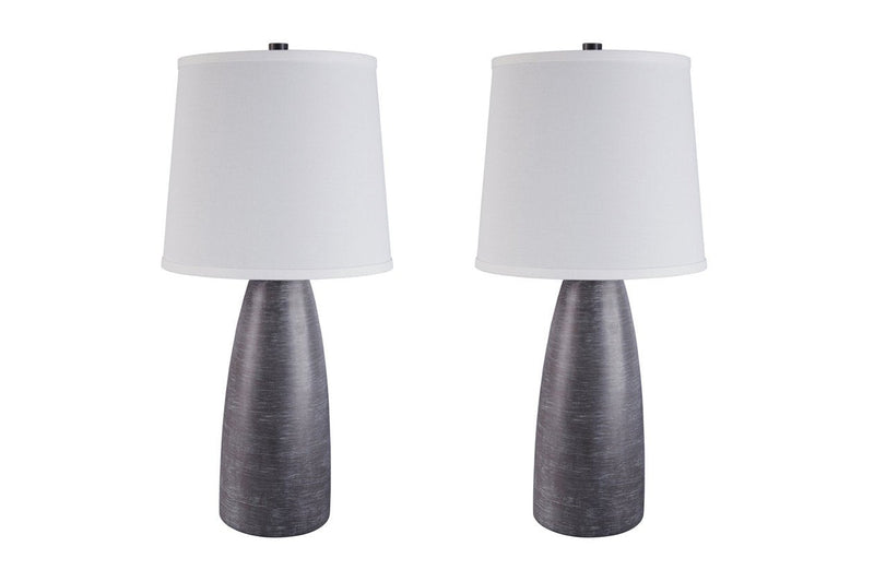 Shavontae Gray Table Lamp (Set of 2) - Lara FurnitureTable Lamp Pair