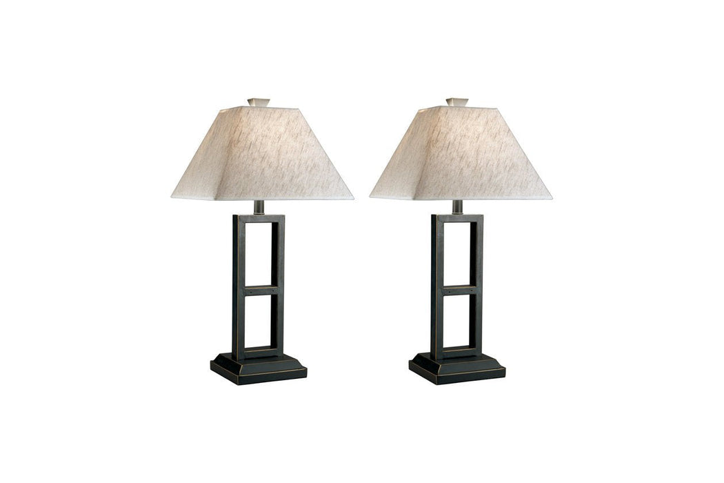 Deidra Black Table Lamp (Set of 2) - Lara Furniture