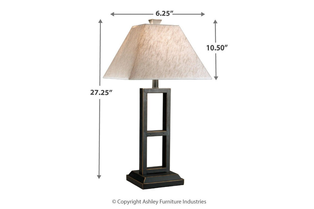 Deidra Black Table Lamp (Set of 2) - Lara Furniture