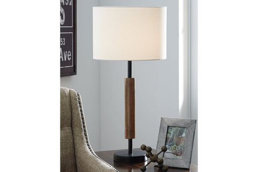Maliny Black/Brown Table Lamp (Set of 2) - Lara Furniture
