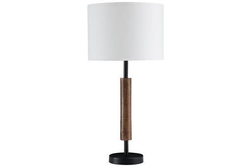 Maliny Black/Brown Table Lamp (Set of 2) - Lara Furniture