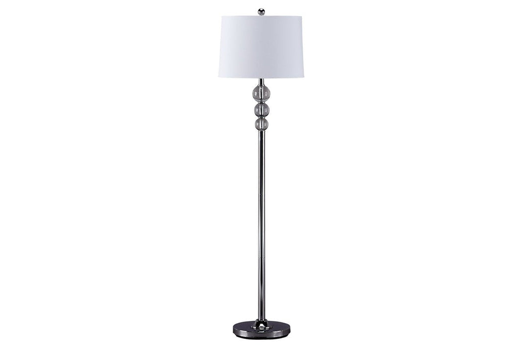 Joaquin Clear/Chrome Finish Floor Lamp - Lara Furniture