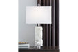 Malise White Table Lamp - Lara Furniture