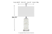 Malise White Table Lamp - Lara FurnitureTable Lamp