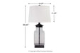 Sharolyn Transparent/Silver Finish Table Lamp - Lara Furniture