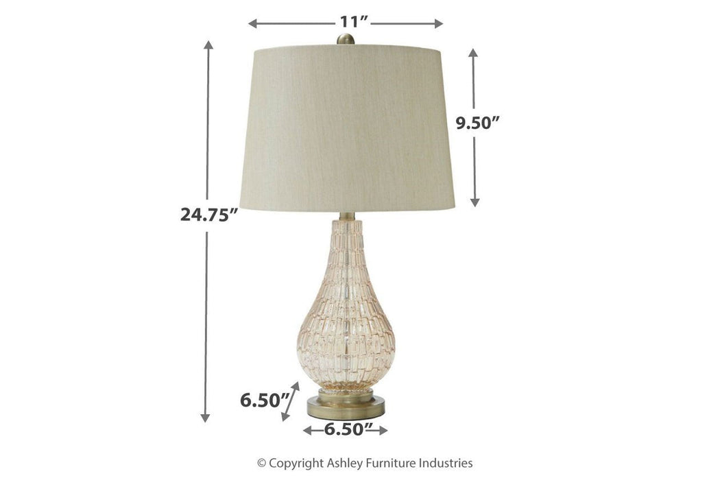 Latoya Champagne Table Lamp - Lara Furniture