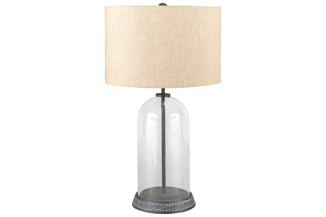 Manelin Clear/Gray Table Lamp - Lara Furniture