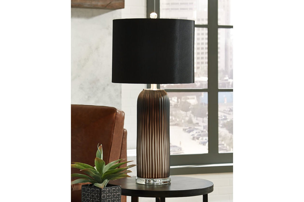 Abaness Black Table Lamp (Set of 2) - Lara Furniture
