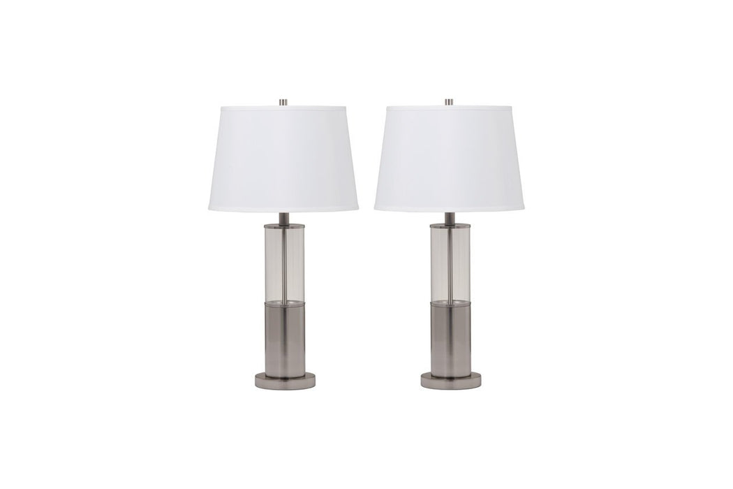 Norma Silver Finish Table Lamp (Set of 2) - Lara Furniture
