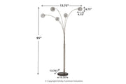 Winter Silver Finish Arc Lamp - Lara FurnitureFloor Lamps