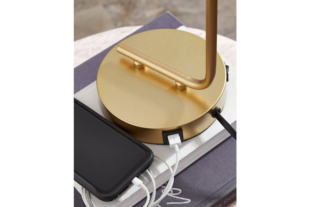 Covybend Gold Desk Lamp - Lara Furniture