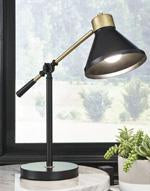 Garville Black/Gold Finish Desk Lamp - Lara Furniture