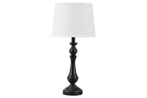 Kian Black/White Table Lamp - Lara Furniture