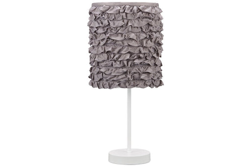 Mirette Gray/White Table Lamp - Lara Furniture