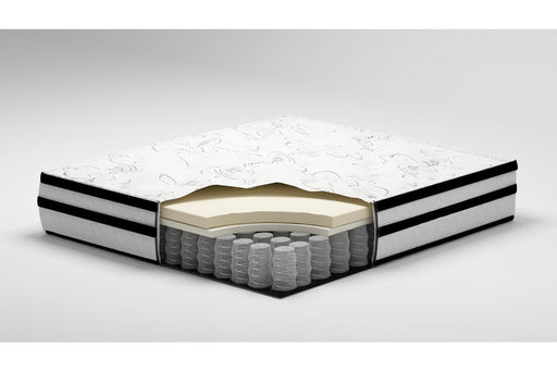 Chime 10 Inch Hybrid White Queen Mattress in a Box - Lara Furniture