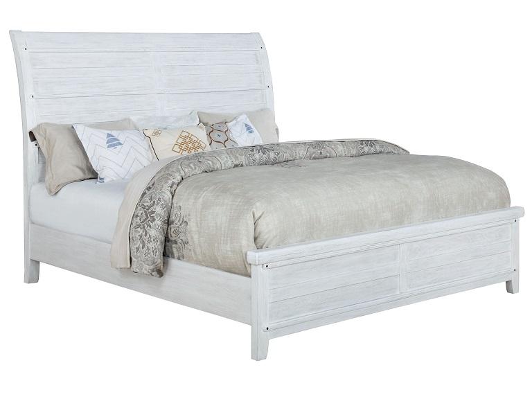 Maybelle White Queen Sleigh Bed