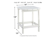 Sundown Treasure White End Table - Lara FurnitureTable