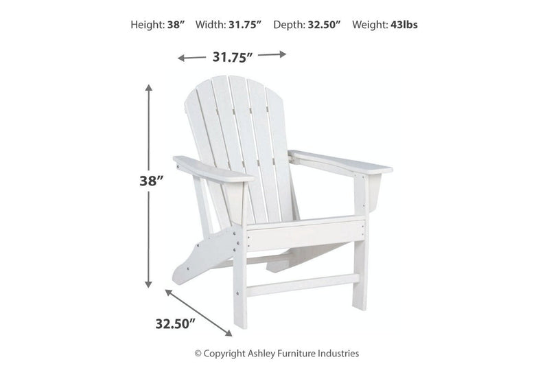 Sundown Treasure White Adirondack Chair - Lara FurnitureLounge Chair