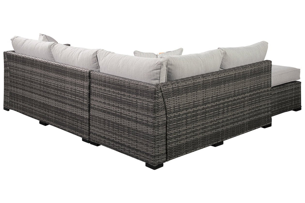 Cherry Point Gray 4-piece Outdoor Sectional Set - Lara Furniture