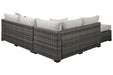 Cherry Point Gray 4-piece Outdoor Sectional Set - Lara Furniture