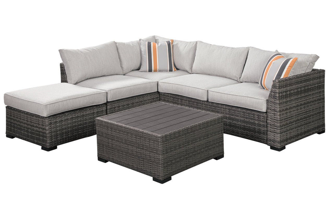 Cherry Point Gray 4-piece Outdoor Sectional Set - Lara Furniture