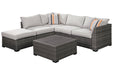 Cherry Point Gray 4-piece Outdoor Sectional Set - Lara Furniture