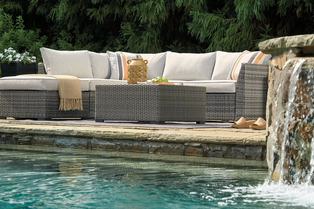 Cherry Point Gray 4-piece Outdoor Sectional Set - Lara Furniture