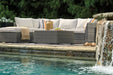 Cherry Point Gray 4-piece Outdoor Sectional Set - Lara Furniture