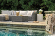 Cherry Point Gray 4-piece Outdoor Sectional Set - Lara Furniture