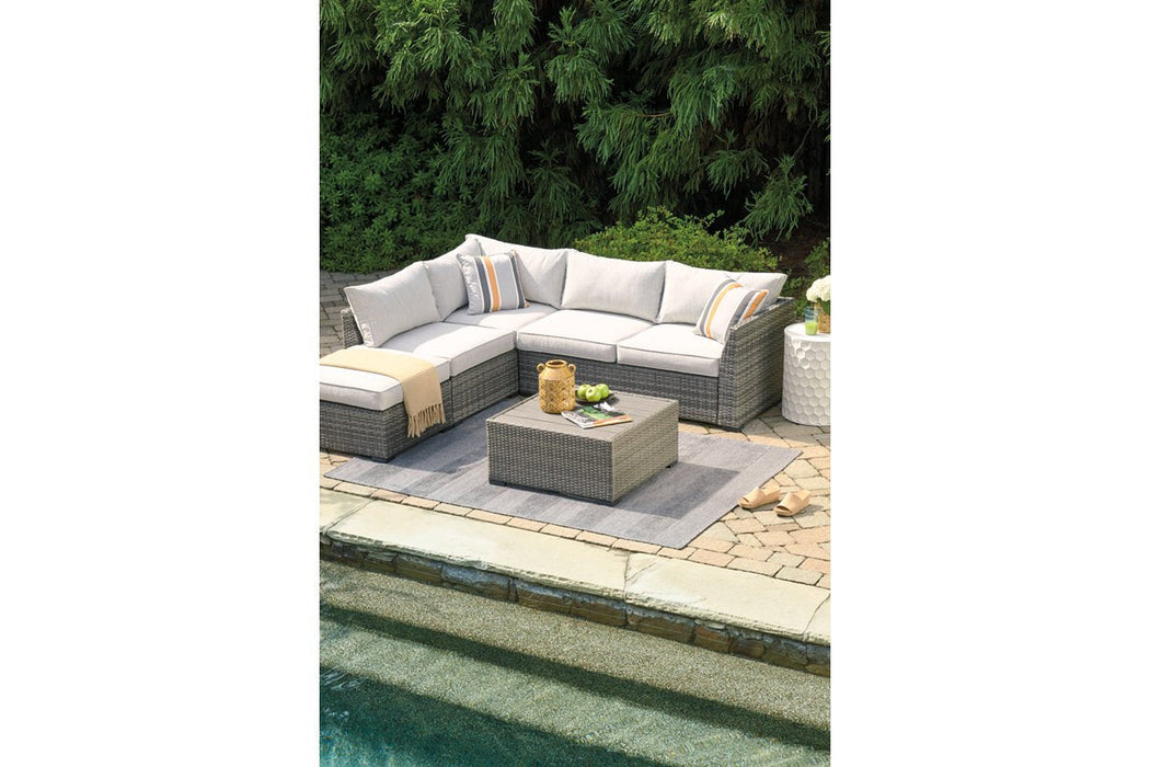 Cherry Point Gray 4-piece Outdoor Sectional Set - Lara Furniture
