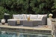 Cherry Point Gray 4-piece Outdoor Sectional Set - Lara Furniture