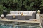 Cherry Point Gray 4-piece Outdoor Sectional Set - Lara Furniture