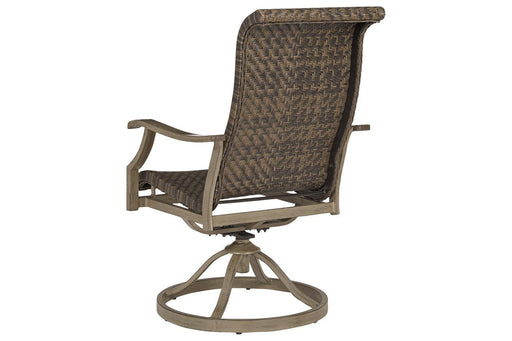 Windon Barn Brown Swivel Chair (Set of 2) - Lara Furniture
