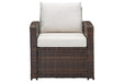 East Brook Dark Brown Lounge Chair with Cushion - Lara Furniture