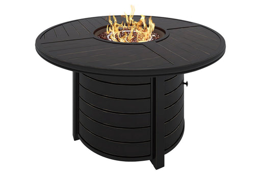 Castle Island Dark Brown Fire Pit Table - Lara Furniture