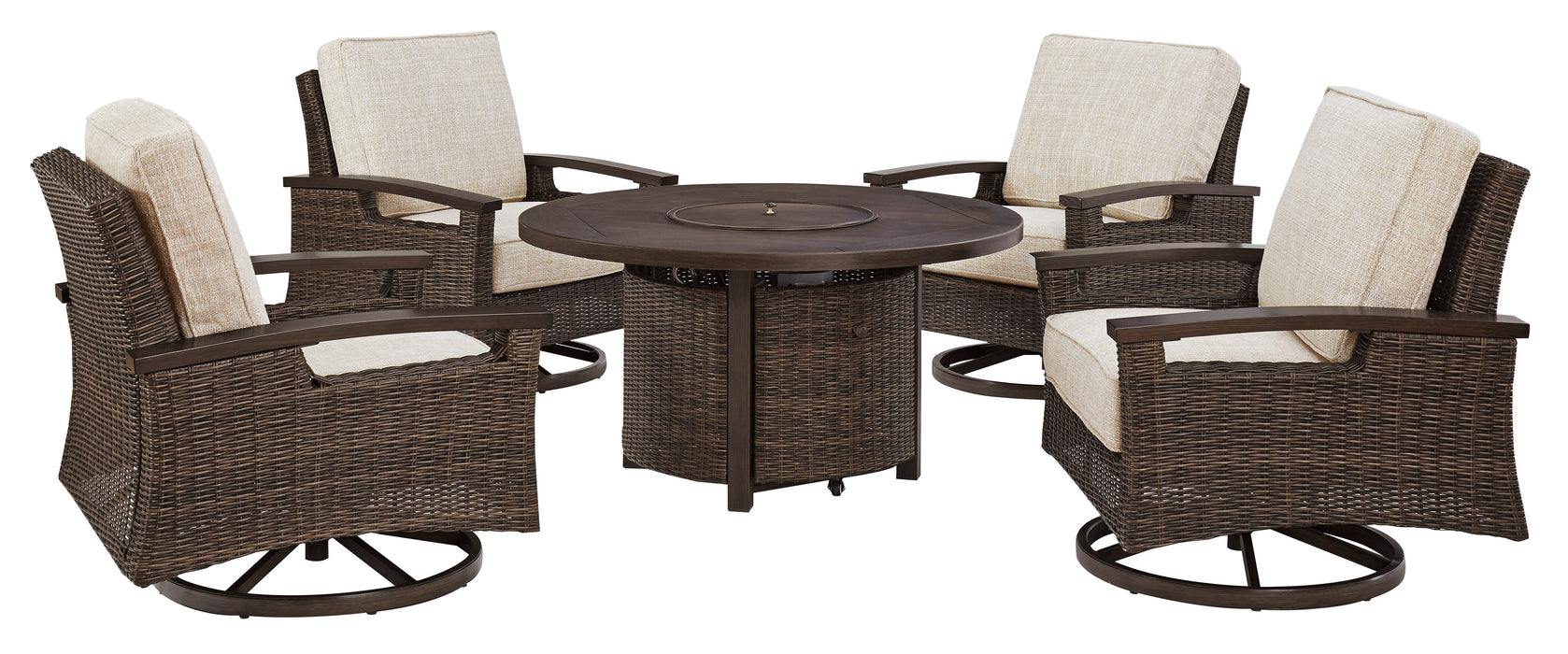 [HOT DEAL] Paradise Trail Outdoor Fire Pit Table and 4 Chairs