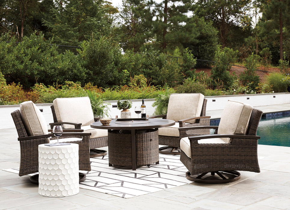 [HOT DEAL] Paradise Trail Outdoor Fire Pit Table and 4 Chairs