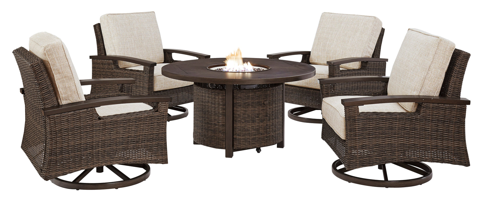 [HOT DEAL] Paradise Trail Outdoor Fire Pit Table and 4 Chairs