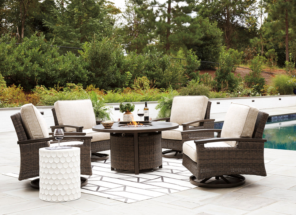 [HOT DEAL] Paradise Trail Outdoor Fire Pit Table and 4 Chairs