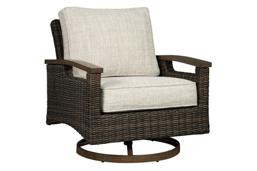 Paradise Trail Medium Brown Swivel Lounge Chair (Set of 2) - Lara Furniture