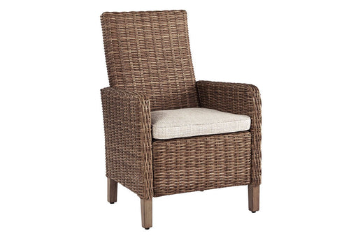 Beachcroft Beige Arm Chair with Cushion (Set of 2) - Lara Furniture