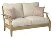 Clare View Beige Loveseat with Cushion - Lara Furniture