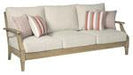 Clare View Beige Sofa with Cushion - Lara Furniture