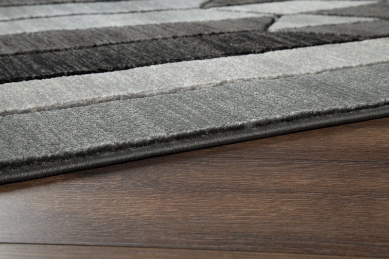 Chayse Black/Gray 5' x 6'7" Rug - Lara FurnitureRugs