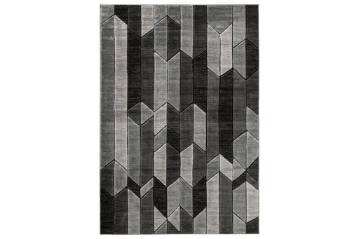 Chayse Black/Gray 5' x 6'7" Rug - Lara FurnitureRugs