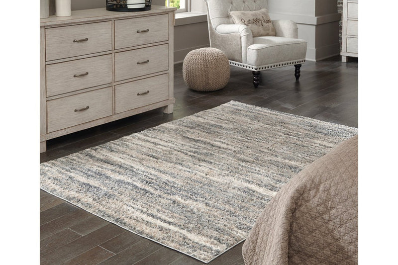 Gizela Ivory/Beige/Gray Large Rug - Lara FurnitureRug Large