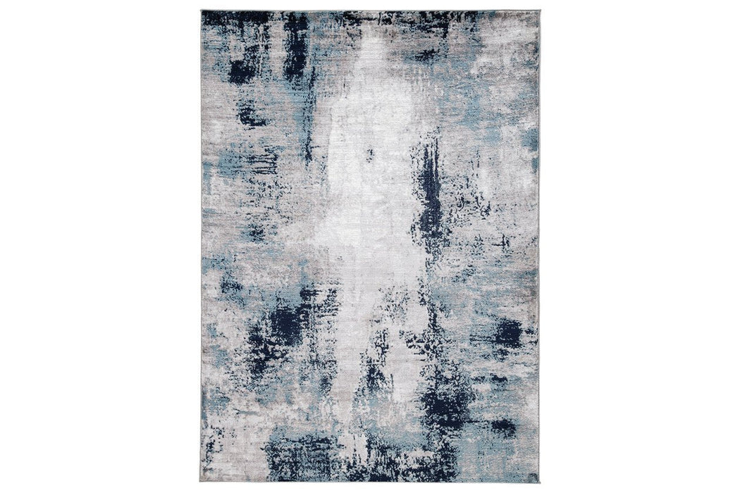 Leonelle Cream/Blue/Gray Large Rug - Lara Furniture