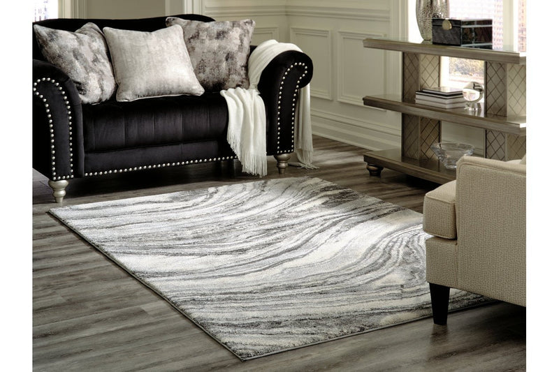 Wysdale Cream/Gray Medium Rug - Lara FurnitureRug Medium